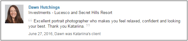 Light Trick Photography portrait testimonial